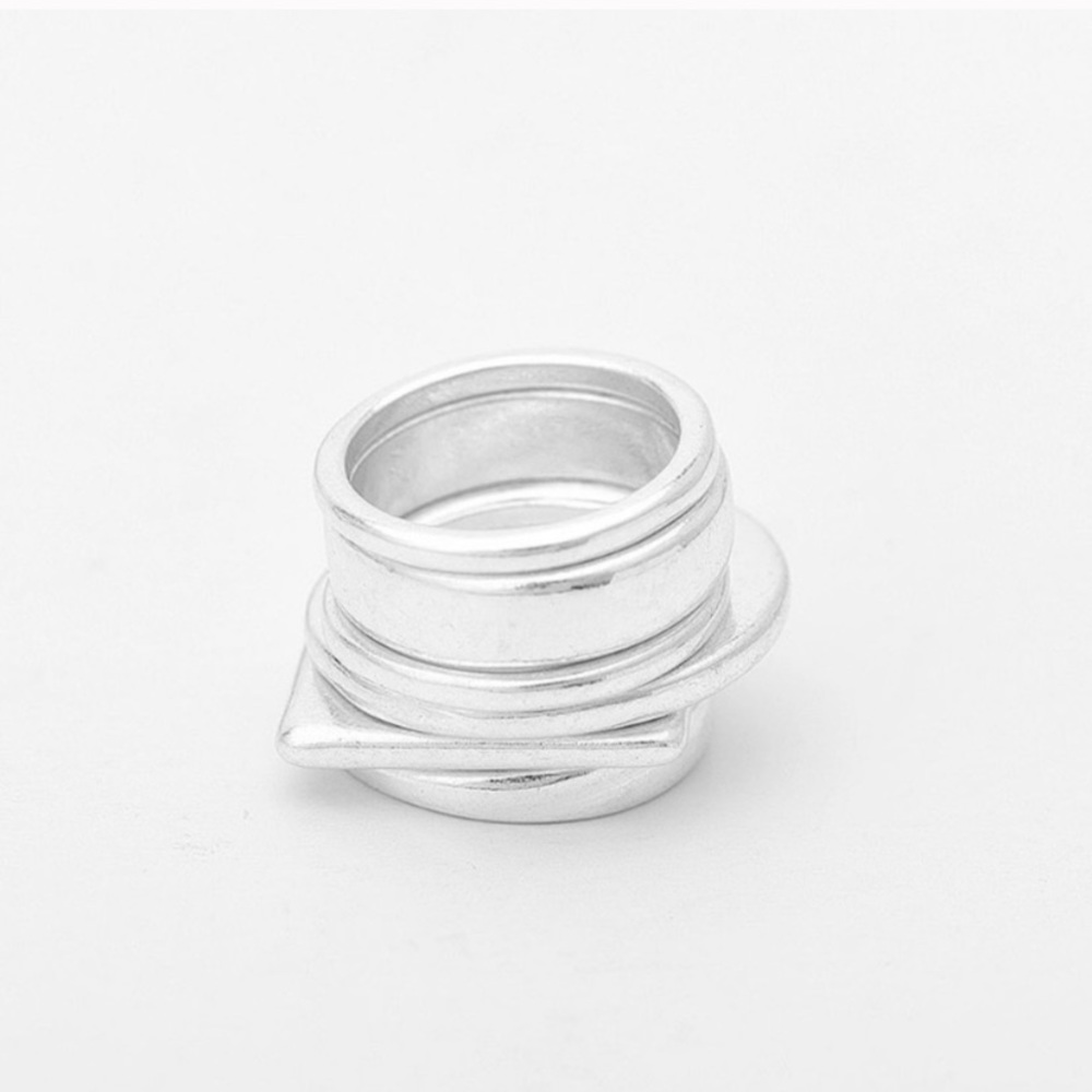 Geometric Stack Rings Set - Picture 2 of 3